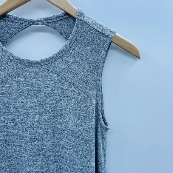 GAP Factory Womens Size XS Softspun Cutout Back Tank Dress Light Grey $59 - Picture 3 of 7